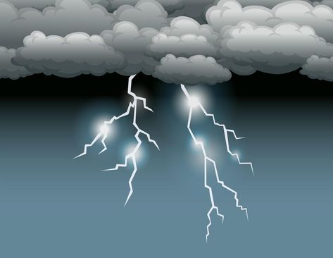 Lightning Cartoon, Storm Artwork, Lightning Art, Instagram Font, Lightning Strike, Bible Coloring Pages, Drawing Clipart, Thunder And Lightning, Lightning Storm