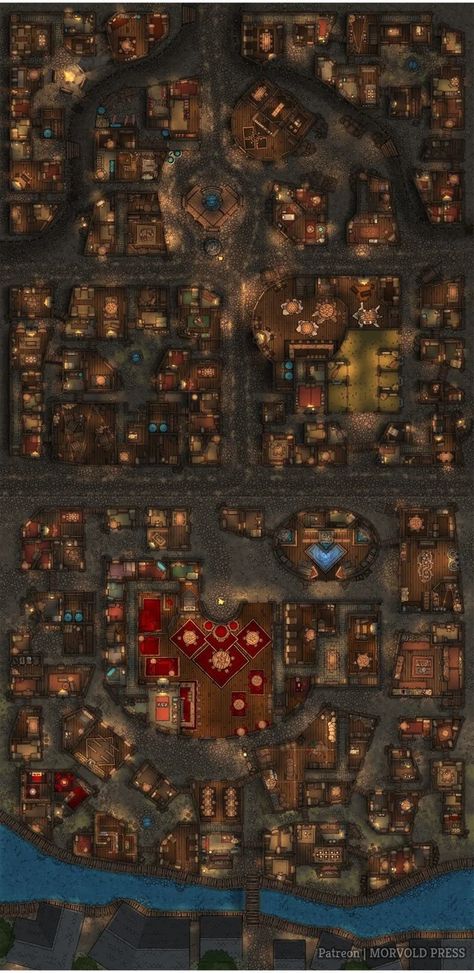 Dnd 5e City Battle Map, Fantasy City Map Dungeons And Dragons, Ally Way Dnd Map, Large City Map Dnd, D&d Tower Map, Dwarven City Battlemap, Dnd 5e Maps, Mansion Rpg Map, Dnd City Battle Map