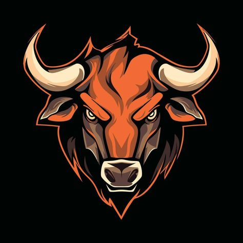 Bull Head Mascot Logo for Esport. Bull T-shirt Design. Bull Logo. Bull Sticker Bull Logo Design, Frank Album, Bull Sticker, Tulsi Vivah, Bulls Logo, Hd Design, Bull Logo, Bull Head, Tree Saw