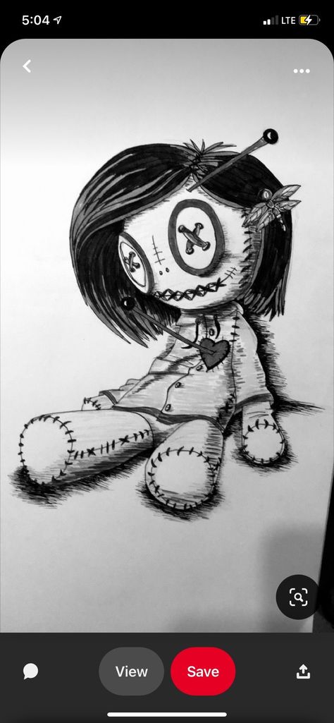 How To Draw A Voodoo Doll, Creepy Doll Art Drawing, Haunted Doll Drawing, Scary Doll Drawing, Voodoo Doll Tattoo Creepy, Voodoo Doll Tattoo Cute, Creepy Doll Drawing, Voodoo Doll Drawing, Creepy Drawing Ideas