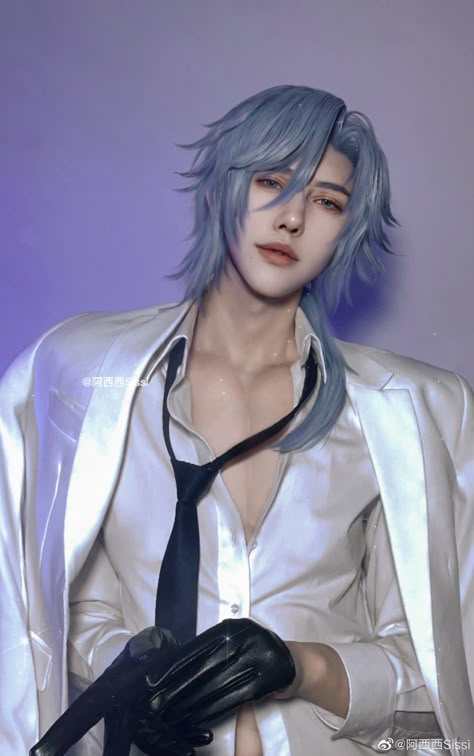 Ayato Cosplay, Genshin Cosplays, Kamisato Ayato, Male Pose Reference, Asian Cosplay, Cosplay Tutorial, Male Cosplay, Human Poses Reference, Amazing Cosplay