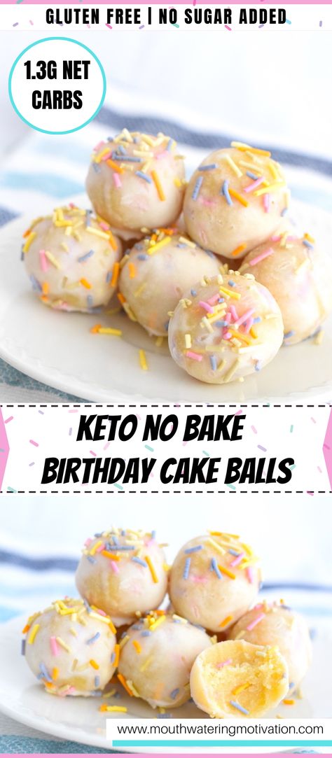 Birthday Cake Balls, Keto Birthday, Keto No Bake, Keto Birthday Cake, Keto Snacks Easy, Keto Lasagna, Low Carb Dessert, Keto Cake, Keto Brownies