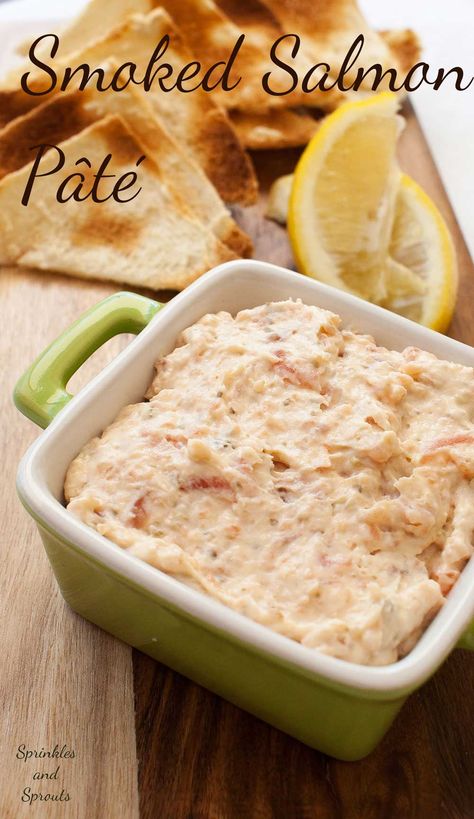 Smoked Salmon Pâté. A delicious and rich pâté, perfect for entertaining. Salmon Mousse Recipes, Smoked Salmon Terrine, Smoked Salmon Mousse, Salmon Pate, Salmon Terrine, Smoked Salmon Pate, Side Dishes For Salmon, Smoked Salmon Dip, Sea Food Salad Recipes