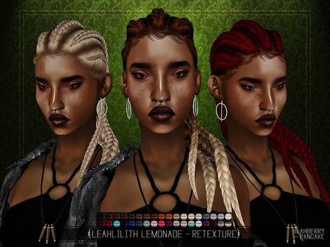 The Sims Resource - BlahberryPancake - LeahLilith Lemonade Retexture NEEDS MESH Sims 4 Tsr, Cc Sims4, Sims Hair, Hairstyle Gallery, Sims Community, Sims 4 Game, Sims 4 Custom Content, Maxis Match, The Sims Resource