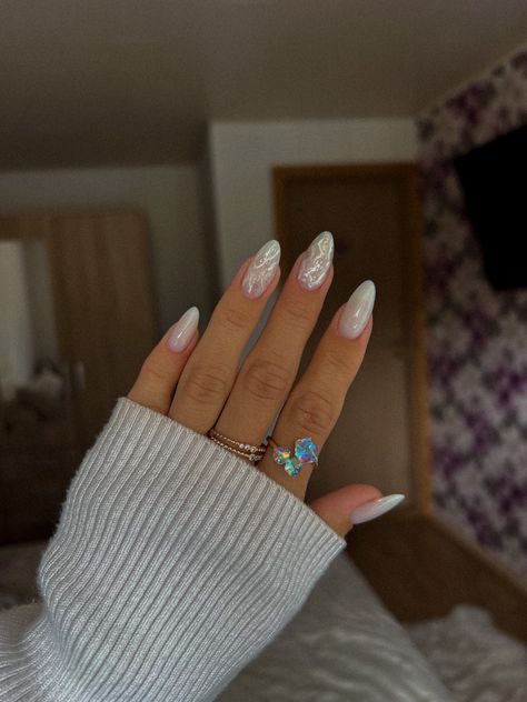 Milky White Marble Nails, White Marble Nails, Marble Nails, Milky White, Nails Inspo, White Marble, Nail Inspo, Gel Nails, Marble