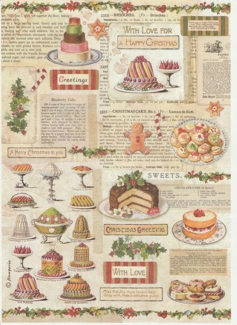 Baking Vintage Aesthetic, Pretty Paper Printable, Christmas Poster Vintage, Pie Background, Vintage Patisserie, Baking Wallpaper, Seni Resin, Merry Christmas To You, Christmas Poster