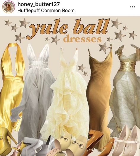 Yule Ball Hufflepuff, Hufflepuff Outfit Yule Ball, Hufflepuff Dress Yule Ball, Yule Ball Dress Hufflepuff, Hufflepuff Aesthetic Outfits, Yule Ball Dress Aesthetic, Ball Dress Aesthetic, Hufflepuff Dress, Yule Ball Dresses