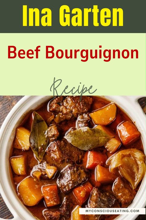 Beef bourguignon with a sprinkle of parsley Ina Garten’s Beef Bourguignon, Ina Beef Bourguignon, Ina Garten's Beef Bourguignon, Ina Garten Recipes Thanksgiving, Beef Bourguignon Ina Garten Recipe, Ins Garten Recipes, Ina Garten Beef Bourguignon, Best Beef Bourguignon Recipe, Beef Bourguignon Recipe