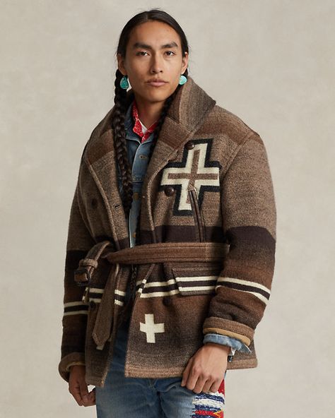 PRL x Naiomi Glasses Blanket Ranch Coat Naiomi Glasses, Cowboy Coat, Artist In Residence, Ralph Lauren Style, Flower Boys, Pose Reference Photo, Luxury Accessories, Pose Reference, Western Fashion