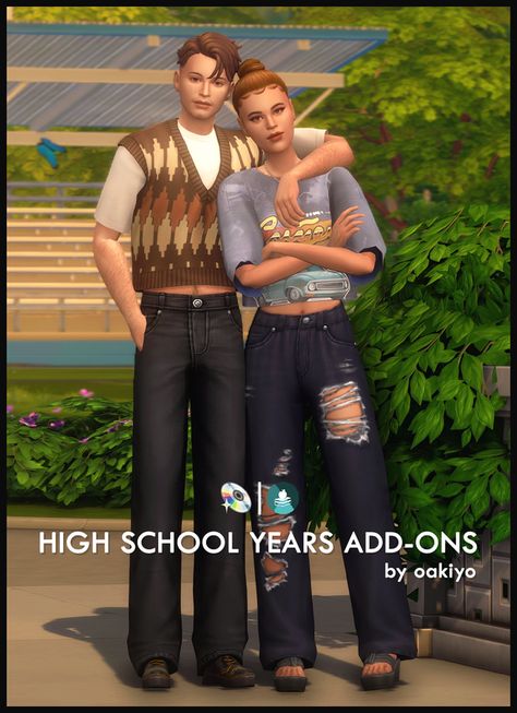 High School Years Addons: | oakiyo on Patreon Sims 4 Add Ons, Sims 4 High School, Los Sims 4 Mods, Sims 4 Anime, Sims 4 Mm Cc, Sims 4 Cc Folder, High School Outfits, Sims 4 House Design, 4 Baby