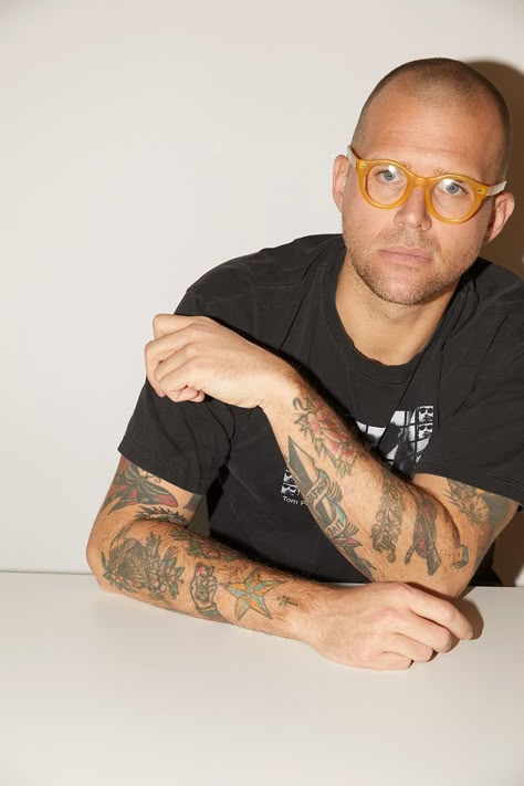 Chris Black and Matty Matheson on How to Master Your Personal Brand Chris Black Style, Mens Reading Glasses Style, Matty Matheson Tattoo, Matty Matheson Style, Noodle Tattoo, Chris Black, Matty Matheson, Tattooed People, The Sartorialist