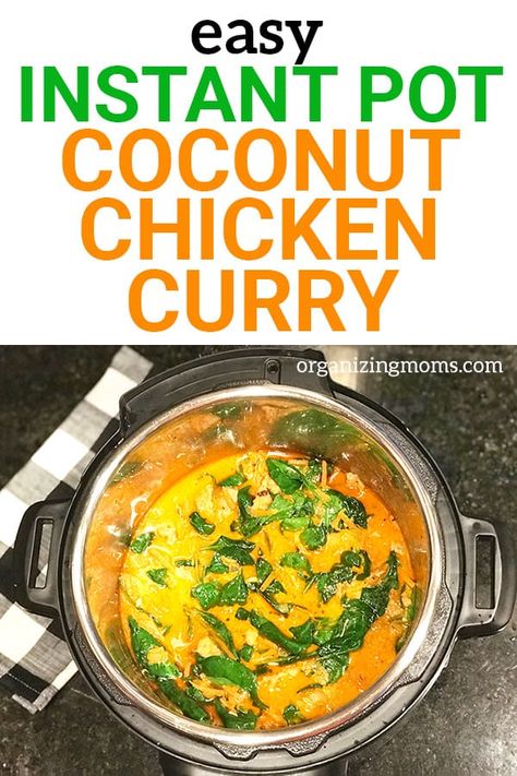 Instant Pot Coconut Chicken, Chicken Curry Recipe Easy, Coconut Chicken Curry, Curry Recipes Easy, Curry Soup, Coconut Chicken, Coconut Curry Chicken, Instant Pot Dinner Recipes, Grilling Chicken Breast