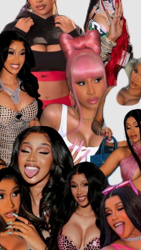 Cardi B Photos Aesthetic, Cardi B Collage Wallpaper, Aesthetic Celebrity Wallpaper, Cardi B Aesthetic Icon, Cardi Aesthetic, Cardi B Collage, Cardi B Wallpaper Iphone, Cardi B Wallpaper Aesthetic, Cardi B Aesthetic