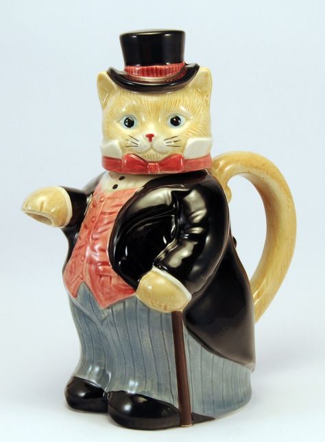 San Fransico, Teapot Cookies, Cute Teapot, Novelty Teapots, Cat Teapot, Teapots And Cups, Chocolate Pots, Cat Decor, Walking Stick