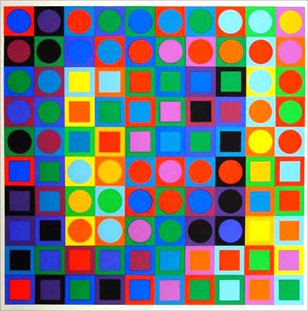 Handy Craft, Victor Vasarely, Auction Ideas, Bauhaus Art, Social Art, Principles Of Art, Josef Albers, Optical Art, Red Orange Yellow