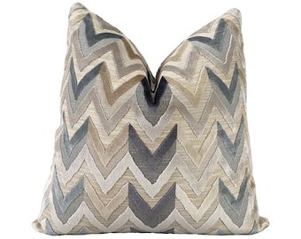 CoverMyPillowLLC - Etsy Herringbone Pillow, Cut Velvet Pillows, Grey Pillow Covers, Chevron Pillows, Blue Pillows Decorative, Grey Pillows, 20x20 Pillow Covers, Velvet Pillow, Blue Throw Pillows