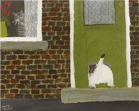 Dog Illust, Gary Bunt, Seaside Pictures, Cat Flap, Morning Post, Primitive Folk Art, Garden Path, Arte Inspo, Love Illustration