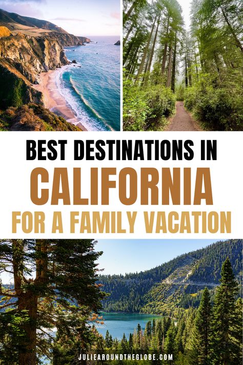 Discover the best family-friendly destinations in California! From exploring the most beautiful places in California to unforgettable California day trip ideas, this guide highlights top spots for families. Whether you're traveling to California for the beaches, theme parks, or scenic road trips, there's something for everyone! -- Travel To California, Most Beautiful Places In California, California Must Do, Must See Places In California, South California Things To Do, , Must See In California, Where To Go In California, Best California Vacation Spots, Things To Do In California With Kids, North California Travel, Places To See In California, Fun Things To Do In California, California Trip Itinerary, Summer Family Vacation Destinations