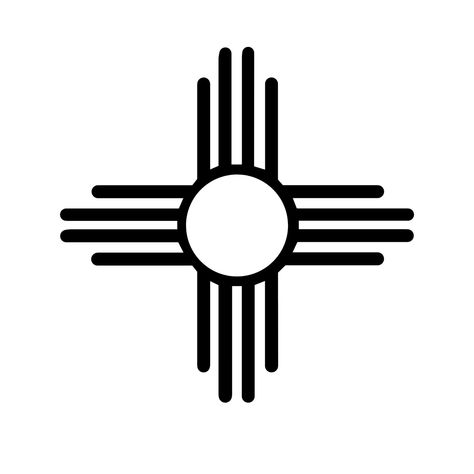 Zia Symbol, New Mexico Flag, Symbol Drawing, Native American Symbols, American Symbols, American Tattoos, Symbol Tattoos, Native American Peoples, Sun Tattoo