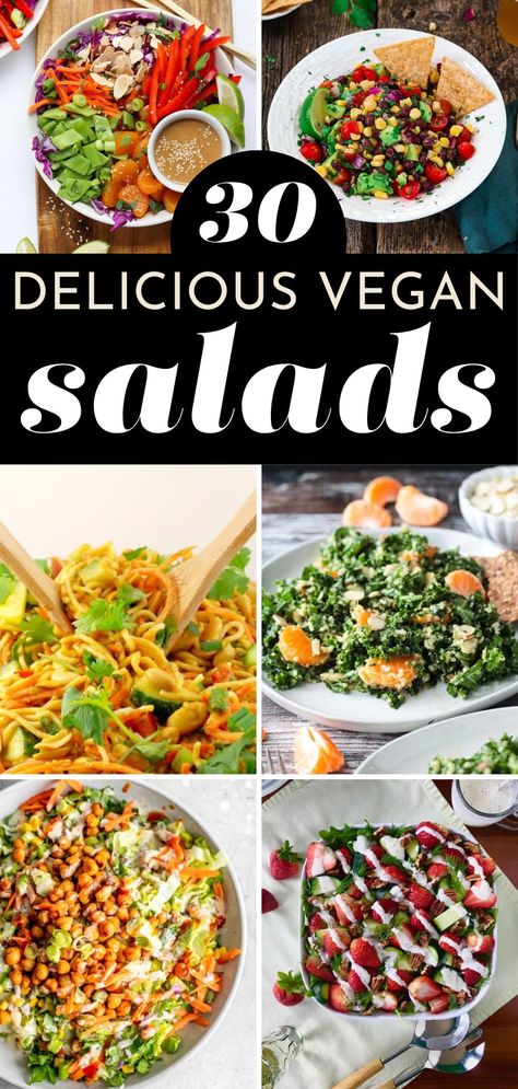 Filling Salads Vegetarian, Vegan Green Salad Recipes, Vegan Side Salad Recipes, Vegan Gluten Free Salad Recipes, Vegan Dinner Salad Recipes, Vegan Cold Salad Recipes, Vegan Gluten Free Salads, Vegan Recipes Salad, Healthy Vegan Salad Recipes