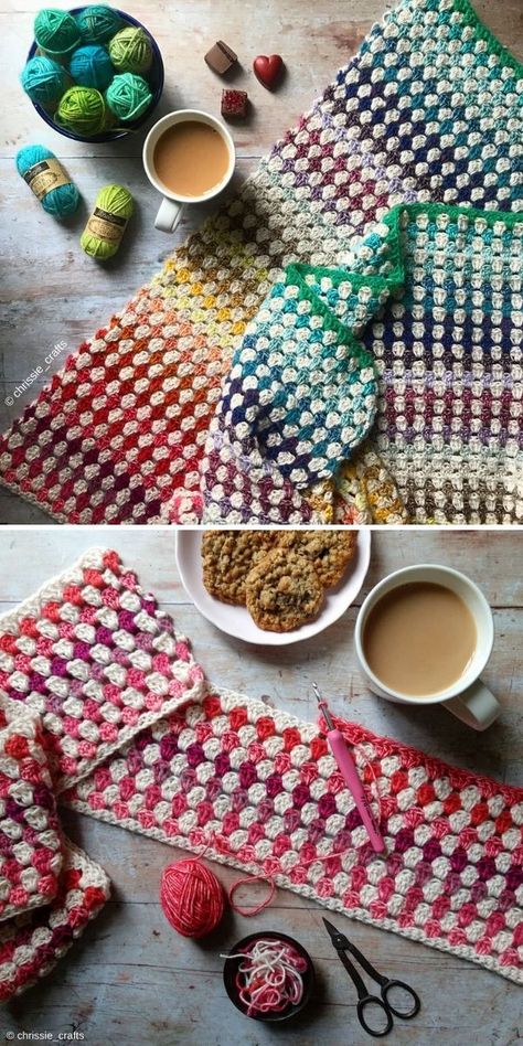 Granny Stripe Blanket by Chrissie Crafts