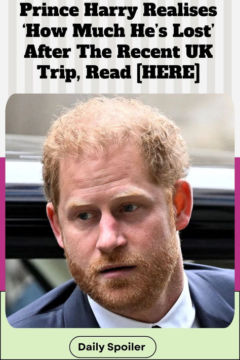 Prince Harry Realises ‘How Much He’s Lost’ After The Recent UK Trip, Read [HERE] Prince Harry Ex, Montecito California, Uk Trip, Family Fashion, Uk Travel, Prince Harry, Meghan Markle, Old Friends, Royal Family