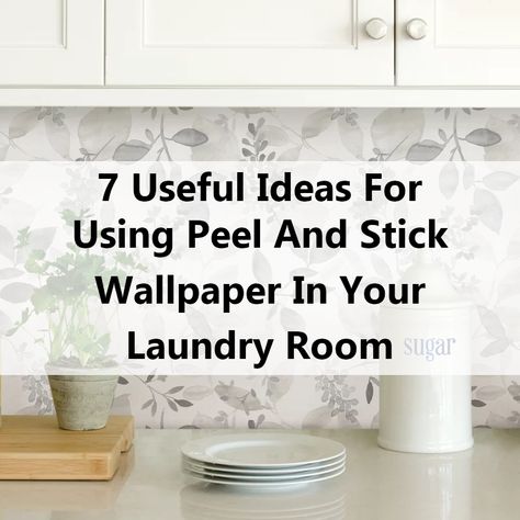 Transform your laundry room with peel and stick wallpaper! Discover 7 useful ideas that elevate your space while adding style and flair. From bold patterns to subtle textures, this guide showcases creative ways to use peel and stick wallpaper for laundry room makeovers. Whether you're aiming for a fresh look or practical solutions, these tips will inspire you to create a functional and beautiful laundry area you'll love. Farmhouse Laundry Room Wallpaper, Wallpaper Laundry Room Ideas, Peel And Stick Wallpaper Laundry Room, Wallpapered Laundry Room, Wallpaper For Laundry Room, Wallpaper In Laundry Room, Using Peel And Stick Wallpaper, Laundry Room Wallpaper Ideas, Laundry Room Makeovers