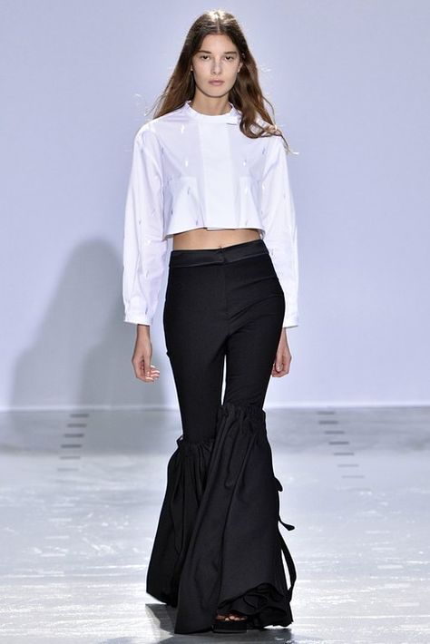 Ellery pants | allure.com Rachael Wang, Fashion Director, Flat Sketches, Fashion Portfolio, Flare Trousers, Dress Shapes, Runway Models, City Style, Fashion Editor