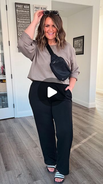 Courtney Hamilton | Midsize Style | Easy Makeup Over 30 on Instagram: "The perfect fall basics ✨
These sweats are SO comfy, without being too warm - and the stretchy long sleeve shirts are double lined and the best base to any fall & winter outfits 🍂👏🏻 Such versatile staples 💯

Comment ‘basic’ for a link ✨
Or head to my Amazon link in bio

@itscourtneyhamilton for fall outfit ideas 🫶🏻

#midsizestyle #size14 #styleover30 #momstyleinspo #c202partner #falloutfits" Courtney Hamilton, Midsize Outfits Winter, Makeup Over 30, Fall Basics, Midsize Outfits, Midsize Style, Amazon Link, Easy Makeup, Fall Outfit Ideas