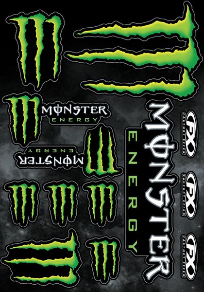 Monster Sticker Sheet 2 Monster Energy Drink Logo, Monster Company, Motocross Stickers, Monster Energy Girls, Rockstar Energy Drinks, Monster Energy Drink, Monster Stickers, Sticker Bomb, Outdoor Stickers