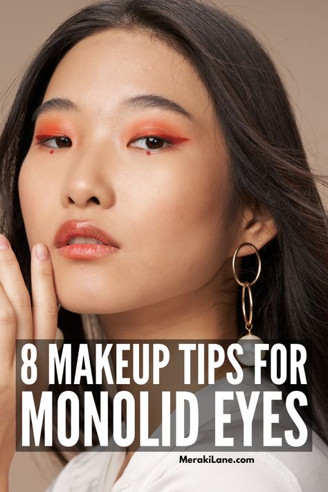 Monolid Cat Eye, Monolid Eyeshadow Looks, Hooded Monolid Eye Makeup, Monolid Eye Makeup Tutorial, Eyeliner For Monolid Eyes, Mono Eyelid Makeup, Eye Makeup Hacks, Makeup For Special Occasions, Different Eye Makeup