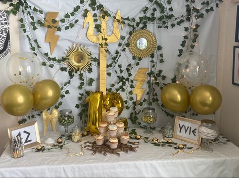 Toga Party Ideas Decoration, Greek Mythology Birthday Party Theme, Greek Gods Birthday Party Theme, Greek Goddess Birthday Theme, Greek Mythology Party Ideas, Goddess Birthday Theme, Greek Mythology Party Theme, Greek God Party, Ancient Greece Party