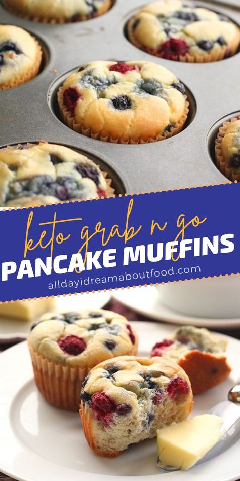 Carb Free Muffins, Breakfast Keto Muffins, Easy Keto Breakfast Muffins, Pancake Muffins Healthy, Sweet Keto Breakfast Easy, Keto Grab And Go Breakfast, Keto Pancake Muffins, Keto Pancake Bites, Keto Breakfast Cake