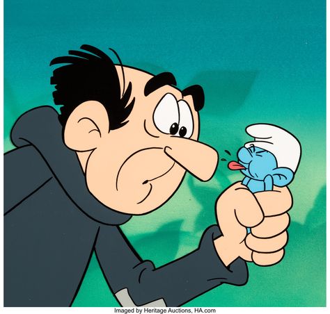 World's Largest Collectibles Auctioneer Gargamel Smurfs, Community Show, The Smurfs, Hanna Barbera, 80s Style, Childhood Nostalgia, Animation Art, Collectibles, Comics