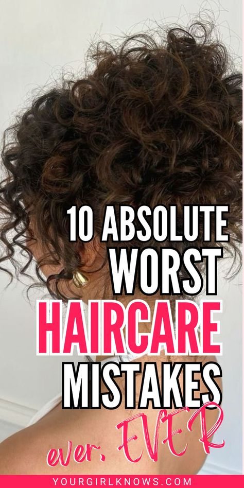 I can point out so many things that you're doing wrong with your hair right now and that are ruining your hair every single day. But here are top 10 haircare mistakes you just have to stop doing right now. RIGHT NOW! Funny Curly Hair, Older Hair, Hair Growth Home Remedies, Drugstore Shampoo, Getting Rid Of Dandruff, Hair Mistakes, Tight Curls, Look Older, Oily Hair