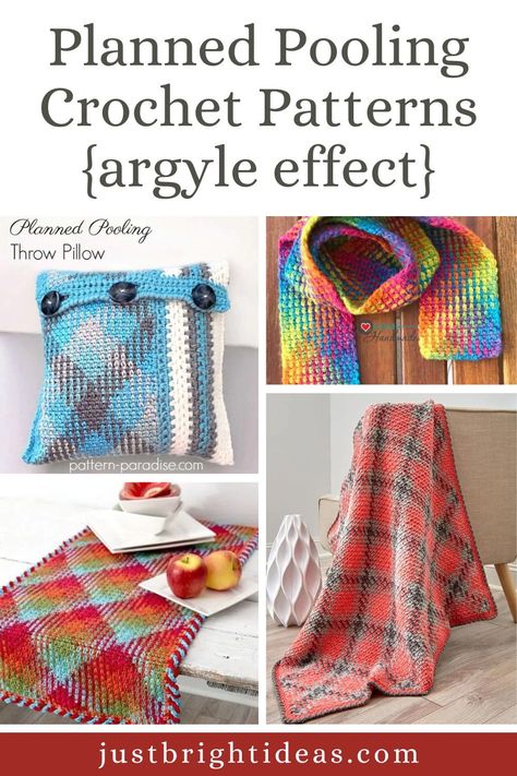 Don’t you just love it when old becomes new – planned pooling crochet patterns are making a come back and we’ve got some cool argyle style projects to share with you! Planned Pooling Crochet Blanket, Planned Pooling Crochet Patterns, Ogo Yarn Crochet Patterns, Crochet Planned Pooling, Planned Pooling Crochet, Crochet Pooling, Pooling Crochet, Planned Pooling, Craft Ideas For Adults