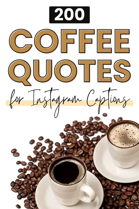 Looking for the perfect Instagram caption for your coffee pics? Look no further! Discover 200 amazing coffee quotes that will add flavor to your feed and make your followers double-tap. From funny to inspirational, we've got you covered. Get inspired and start your day with a steaming cup of creativity! Coffee Talk Quotes, New Years Coffee Quotes, Coffee Cheers Quotes, Coffee With A View Quotes, Coffee Holiday Quotes, Barista Quotes Coffee, Coffee First Quotes Funny, Quirky Coffee Quotes, Coffee Stories Ideas