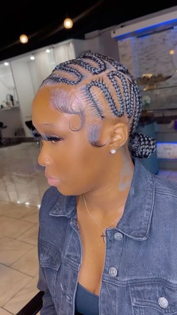 Medusa Stitch Braids, Medusa Braids Black Women, 4 Stitch Braids Hairstyles, 4 Stitch Braids With Design, Medusa Braids, 6 Straight Back Feed In Braids, Feedin Ponytail Braids, 4 Stitch Braids, 6 Feed In Braids