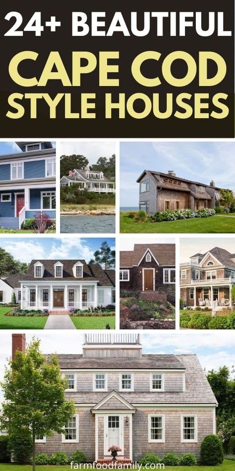 What Is Cape Cod Style House? 27 Houses In Cape Cod, Cape Cod House Exterior With Porch, Front Porch Ideas For Cape Cod Homes, Cape Cod Style Exterior, Entry Addition Exterior, Cape Cod Farmhouse Exterior, Cape Cod House Landscaping, Modern Cape Cod House Interiors, Cap Cod Style Homes Interior Design