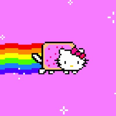 Hello Kitty Nyan Cat Nyan Cat, Hello Kitty, Kitty, Rainbow, Pink