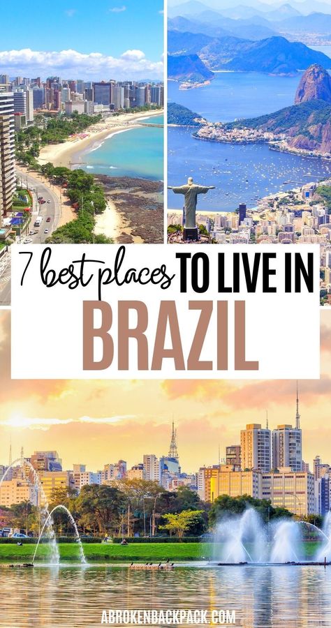 Thinking of moving to Brazil soon? Learn about the best places to live in Brazil for expats digital nomads and long-term travelers. Our guide cover the best destinations and the best spots to live in Brazil for expats. Start planning your big move by reading our tips. More inside the blog post! Japanese Neighborhood, Brazil Cities, Living In Brazil, Backpacking South America, Places To Live, Brazil Travel, Move Abroad, Cost Of Living, Travel Vlog