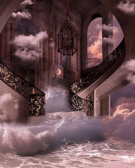 Dreamscape Architecture, Ethereal Aesthetic, Aesthetic Space, Fantasy Places, My Place, Fantasy Art Landscapes, Fantasy Aesthetic, Aesthetic Pastel Wallpaper, Arte Fantasy