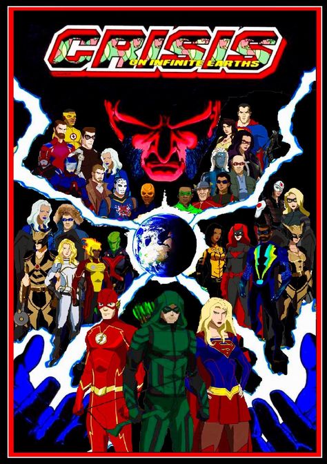 Comic Heroes Art, Crisis On Infinite Earths, Earth Poster, Dc Rebirth, Dc Tv Shows, Flash Tv Series, Supergirl And Flash, Green Arrow, Marvel Vs