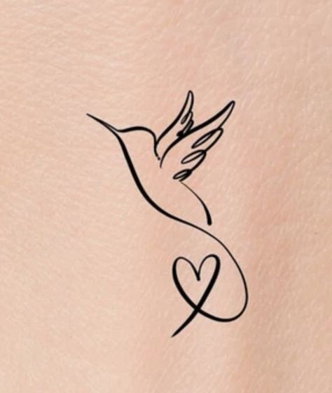 Love Birds Tattoos, Humming Tattoo Bird With Flowers, Hummingbird Tattoo Finger, Small Bass Tattoo, Hummingbird Tattoo With Name, Hummingbird Tattoo On Wrist, Simple Hummingbird Tattoos, Hummingbird Memorial Tattoo Mom, Single Line Cardinal Tattoo