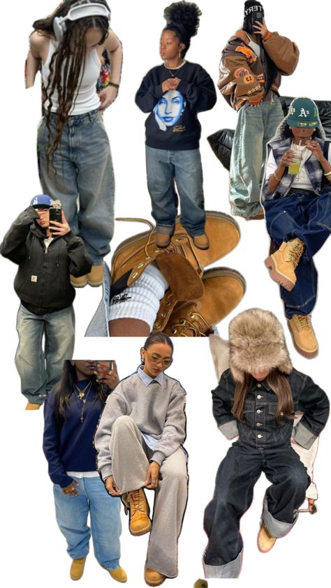 Cute Outfits With Timberlands, Timberlands Outfit, Outfits With Cargo Pants, Timberland Outfit, Street Style Outfits Casual, Timberland Outfits, Outfit Inspo Casual, Fits Clothes, Timberlands