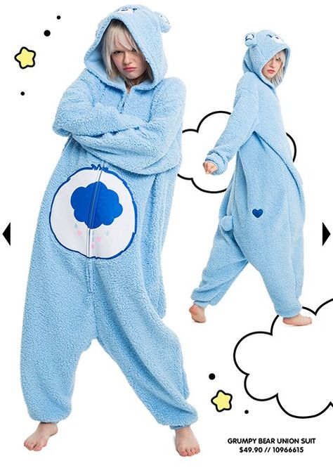 Care Bears Merchandise & Jewelry | Hot Topic Care Bear Collection, Care Bear Onesie, Cute Pjs, Bear Costume, Bear Outfits, Onesie Pajamas, Cute Pajamas, Home Decor Gifts, Care Bear