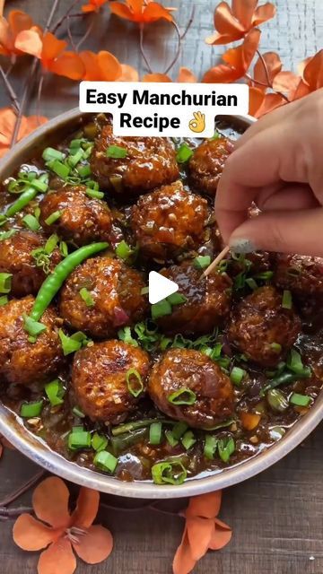 @b_recipes4 on Instagram: "Easy Manchurian Recipe 👌  #manchurianrecipes  #vegmanchurian  #easysnacks" Manchurian Recipe Vegetarian Gravy, Easy Manchurian Recipe, Gopi Manchurian Recipe, Veg Lunch Recipes Indian, Manchurian Recipe Vegetarian, Easy Lunch Recipes Indian, Manchurian Recipes, Quick Indian Snacks, Chicken Manchurian Recipe