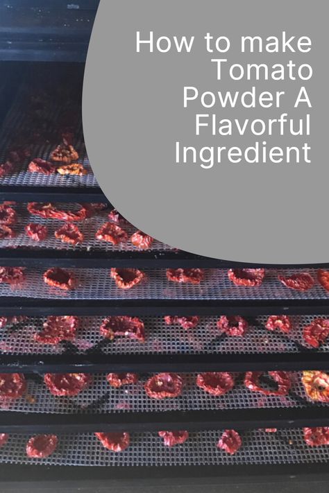 Got extra tomato, making tomato powder is a great way to use that bountiful harvest. check out my blog post to learn ways to use it and how to make it Tomato Powder, Meat Seasoning, Tomato Bisque, Seasoning And Spice, Tomato Season, Dried Vegetables, Spice Grinder, Cracker Recipes, Spicy Chili