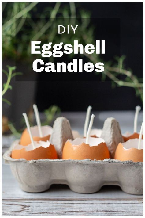 Create these easy natural eggshell candles for your Easter table decorations. A beautiful bit of spring decor that can be displayed all over the house. Eggshell Candles, Egg Shell Planters, Fun Diy Craft Projects, Easter Entertaining, Natural Spring, Weekend Crafts, Spring Decorations, Spring Tablescapes, Easter Crafts Diy