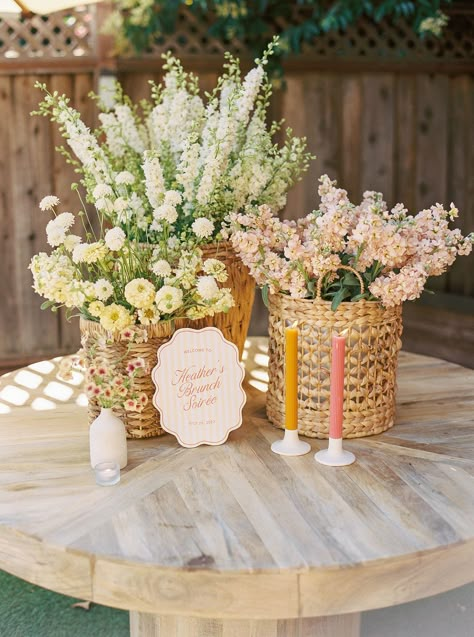 A Summer Bridal Shower Brunch | meagbreanneevents.com Floral Shower Decor, Simple Bridal Shower Decor Outdoor, Bridal Shower Flower Decor, Bridal Sprinkle Ideas, Bridal Shower Vintage Theme, Casual Bridal Shower Ideas, Unique Wedding Shower Ideas, Garden Party Theme Bridal Shower Ideas, Afternoon Tea Bridal Shower Ideas